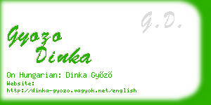 gyozo dinka business card